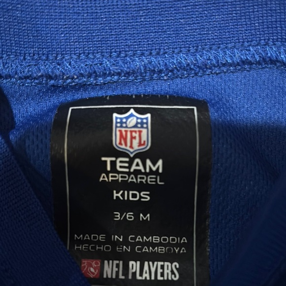 NFL Blue Jersey with Striped Sleeves and Number 28 - Picture 2 of 2